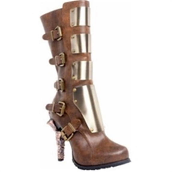 VARGA-BRWN-8-Varga Metal Plated Boot, Brown-8 in.