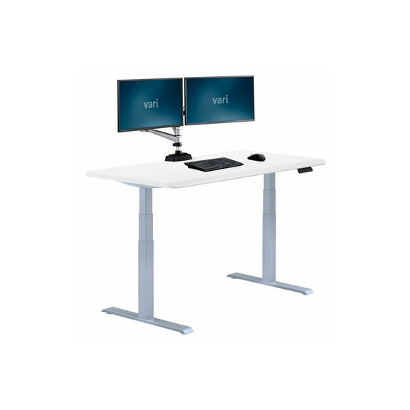 Vari ComfortEdge Electric Standing Stand Up Desk Ergonomic Work and Gaming Table, 60” x 30” White