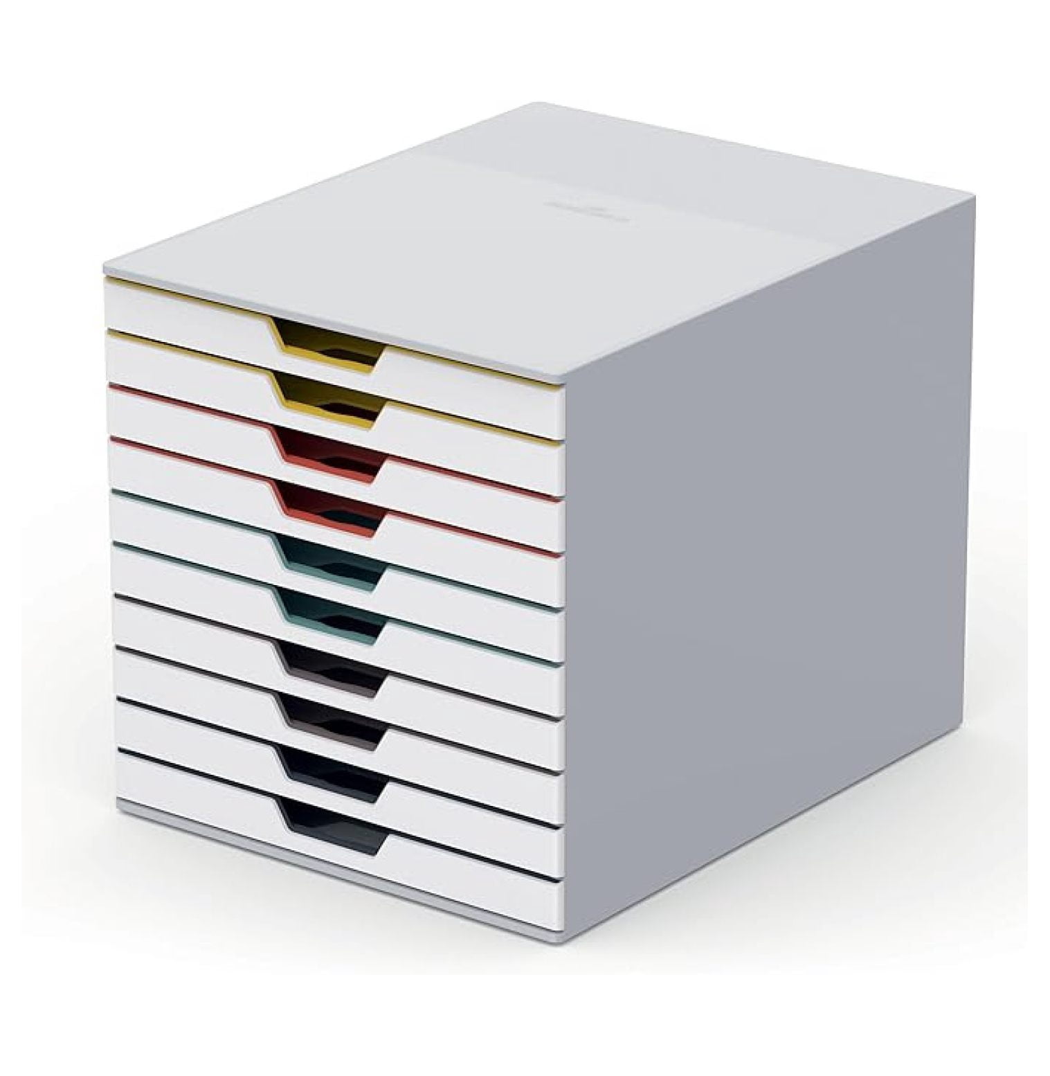 VARICOLOR 10 Drawer Unit - White Desktop Drawer Set with 10 Color Coded ...