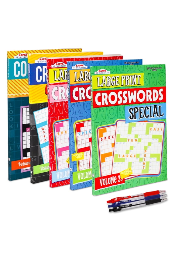 Large Print Crossword Special 5 Books Collection Set, (Paperback)