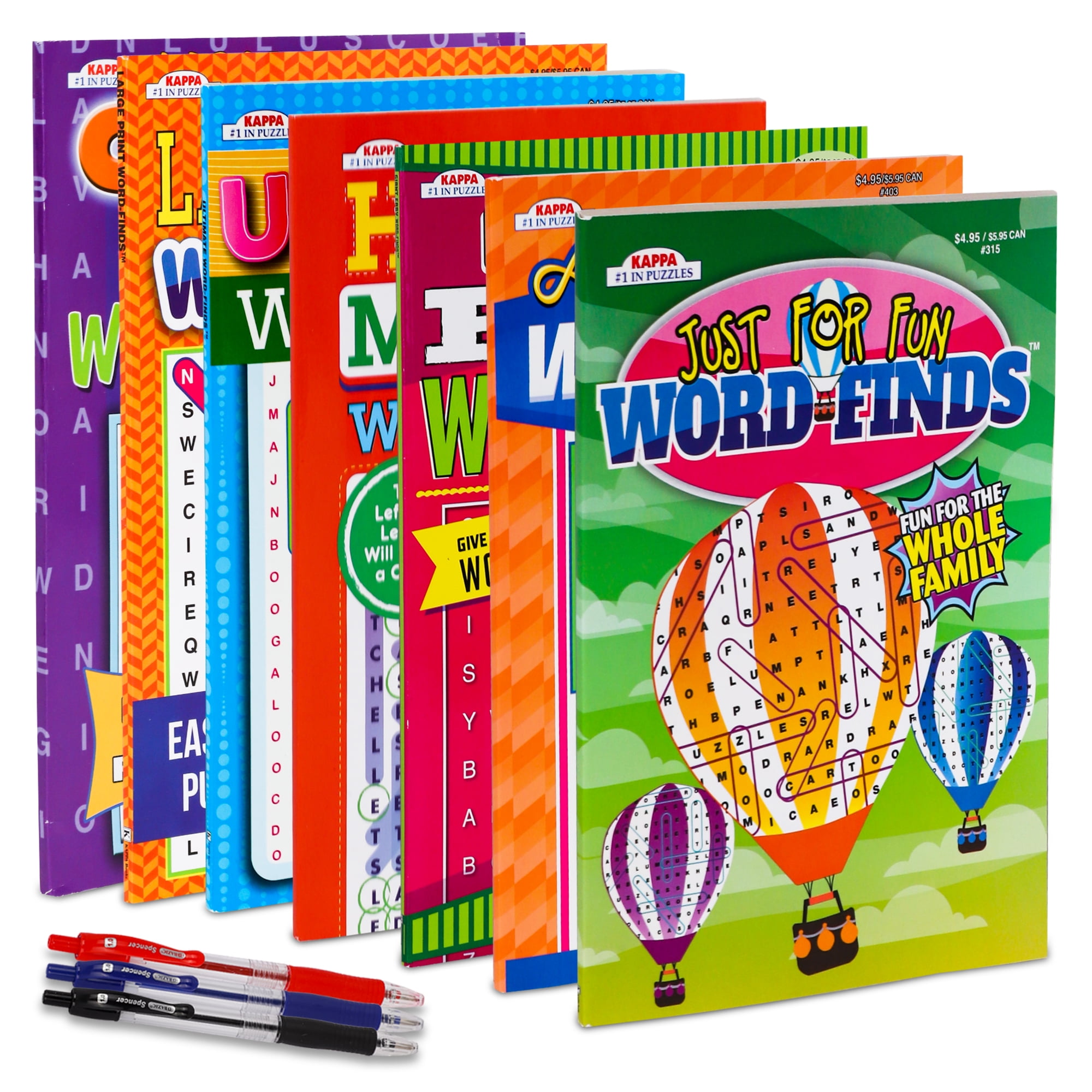 Puzzle Book Gift Set, Felt Storage Bin Word Search Books Puzzle Activity  Set Adult Coloring Books Word Find Book Adult Puzzles 
