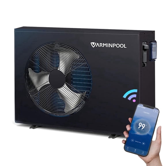 Electric Pool Heater for Inground Pools 40000 BTU Swimming Pool Heat Pump 12000 Gallon Above Ground Pool Heater 220V Energy Save 45% WiFi App Control