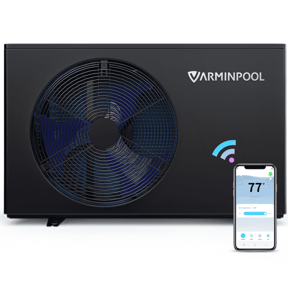 LTMATE Smart Inverter Pool Heat Pump, 30000BTU, WiFi Enabled, Corrosion-Resistant Titanium for Saltwater Pools