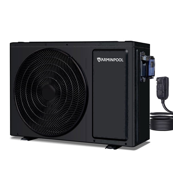 VARMINPOOL Plug-In Pool Heater for Above Ground Inground Pool Up to 7,000 Gallons, Titanium Heat Exchanger Swimming Pool Heat Pump 27,000BTU/hr, 120V/60Hz