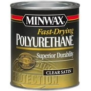 Minwax Polyurethane Wood Varnish - Satin Finish, Clear - 1 Qt   Exterior Wood Surfaces, UV-Resistant Formula