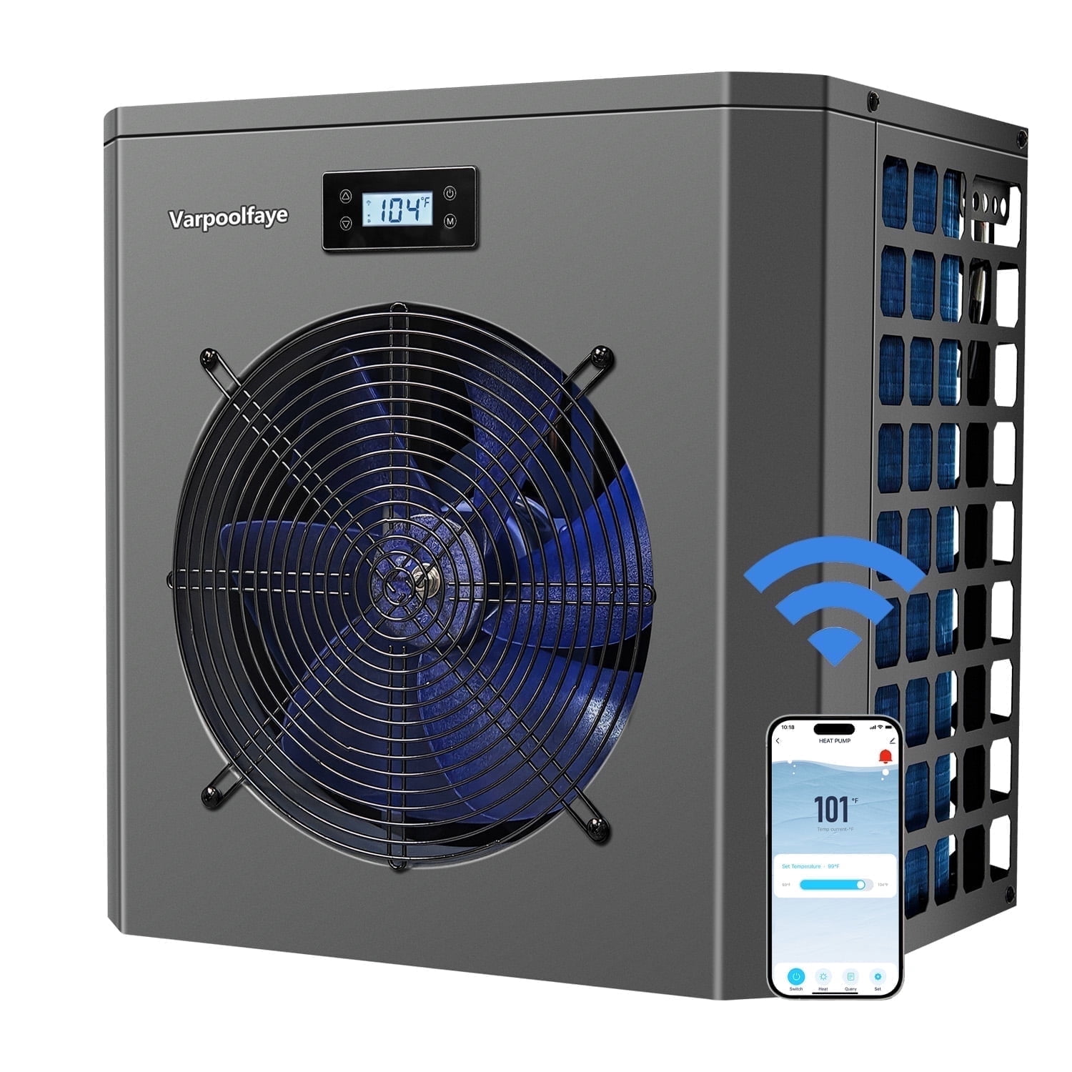 Aquastrong 16,000 BTU Pool Heat Pump – Electric Heater & Cooler For Above Ground Pools Up To 5k Gal
