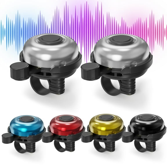 100dB Classic Bike Bell - Loud & Clear Aluminum Bicycle Bell, Waterproof Rustproof Fit for Mountain/Road Bikes, Scooters, Tricycles (Adults & Kids)