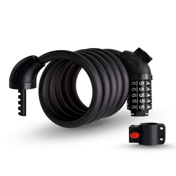 VARUN Bicycle Lock 4ft High Security 5-Position Resettable Security Coil Cable Lock