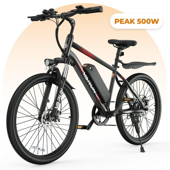 VARUN 24" Electric Bike for Adults, 350W Motor, 20MPH, 36V Removable Battery, Up to 50 Miles Range, 7-Speed, Front Suspension & Dual Disc Brakes, All-Terrain Tires, UL Certified