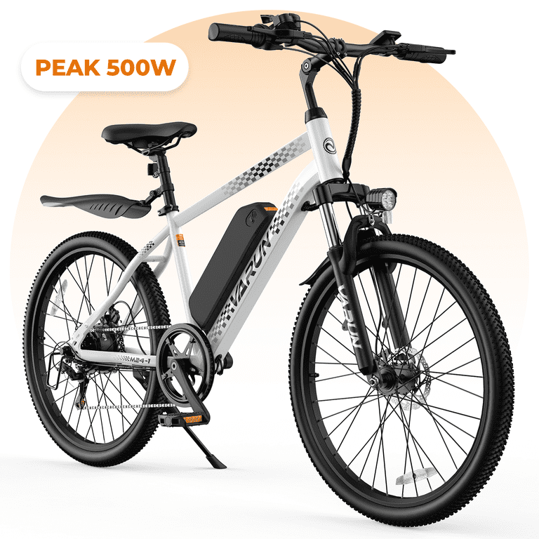 VARUN Adult Electric Bike, 350W 20MPH, 24'' Mountain Bike with 36V