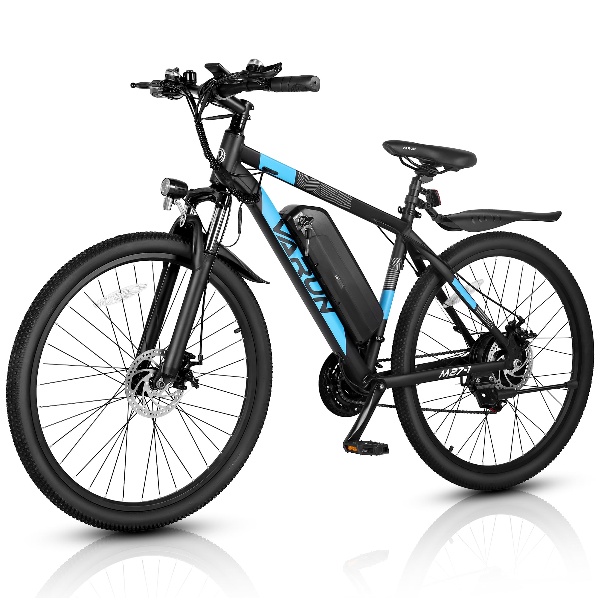 VARUN 27.5" Electric Bike for Adults 500W (Peak 750W) Electric Mountain Bike, 25 MPH Electric Commuter Bicycle with 48V 13AH Removable Battery