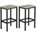 thumbnail image 1 of VASAGLE 2 Pack Bar Stools Chairs, Kitchen Bar Stools with Footrest, Industrial, Greige and Black, 1 of 7