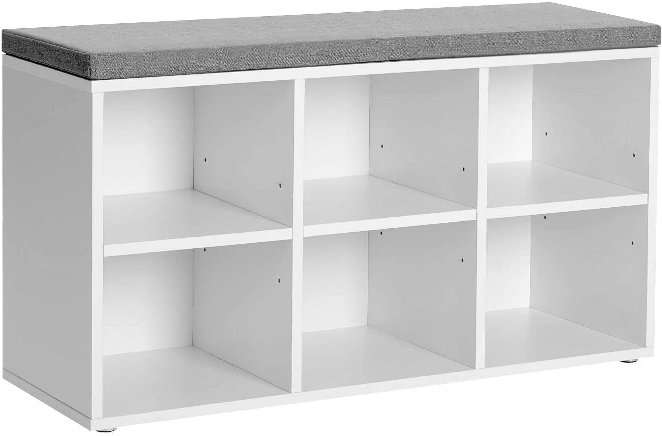 Vasagle cubbie shoe cabinet storage bench with cushion discount