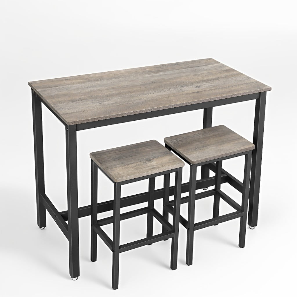 VASAGLE Bar Table Set, Bar Table with 2 Bar Stools, Dining table