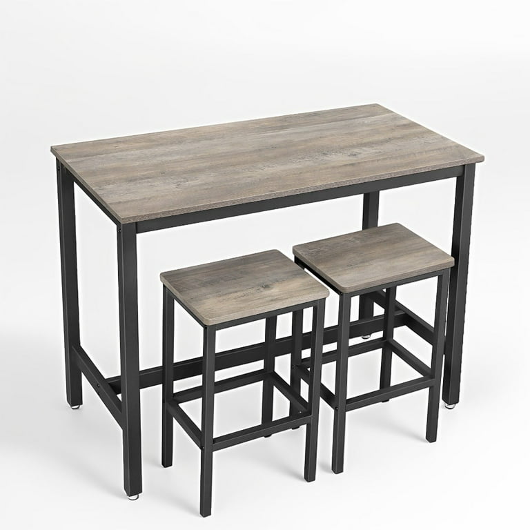 VASAGLE Bar Table Set, Bar Table with 2 Bar Stools, Dining table