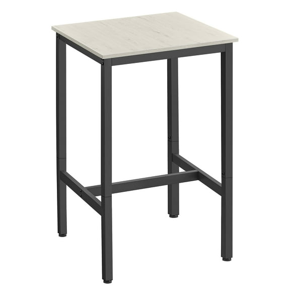 VASAGLE Bar Table, Small Kitchen Dining Table, High Top Pub Table, Height Cocktail Table for Living Room Party, 23.6 x 23.6 x 36.2 Inches for Narrow Spaces, Vintage White and Black
