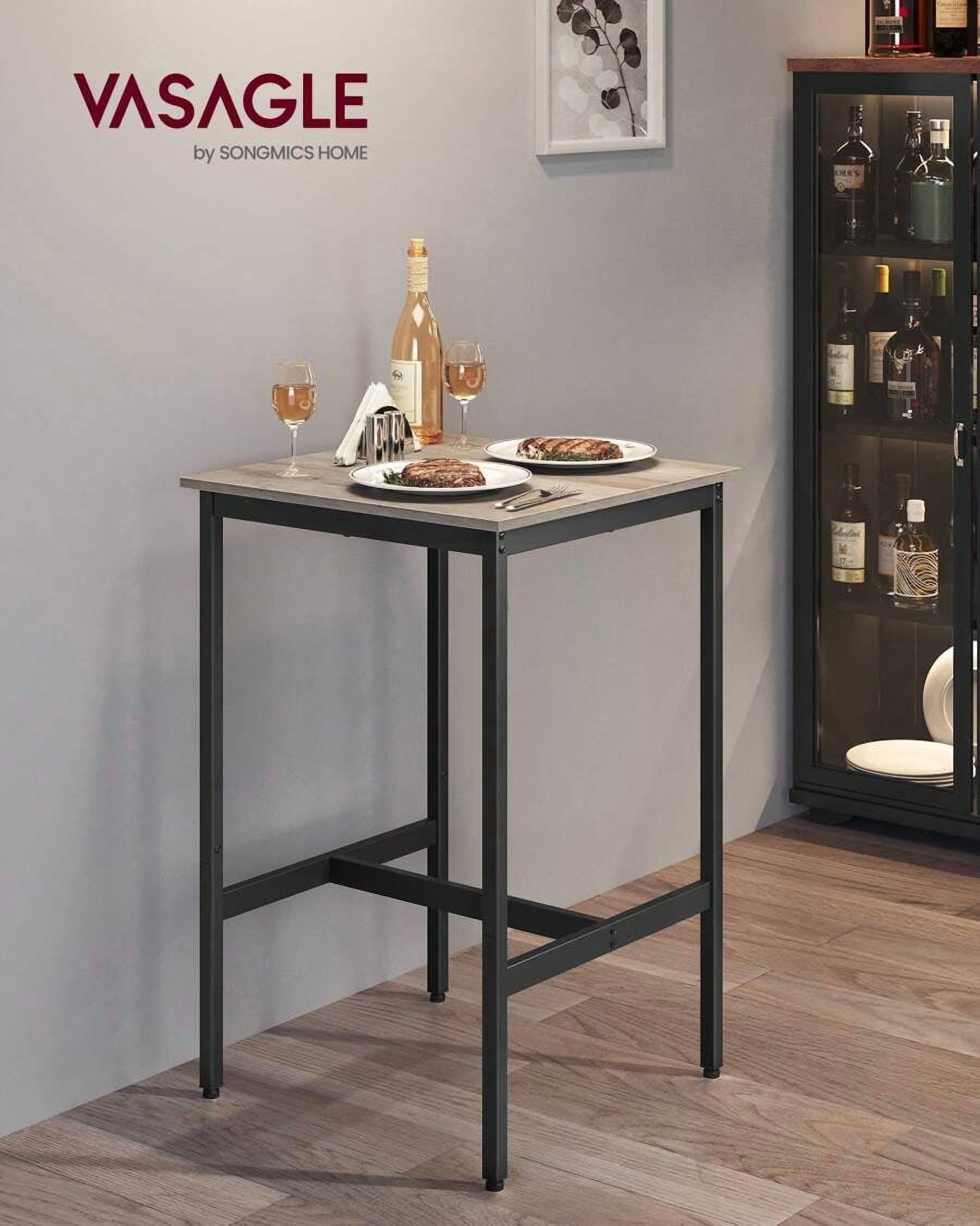 VASAGLE Bar Table, Small Kitchen Dining Table, High Top Pub Table ...