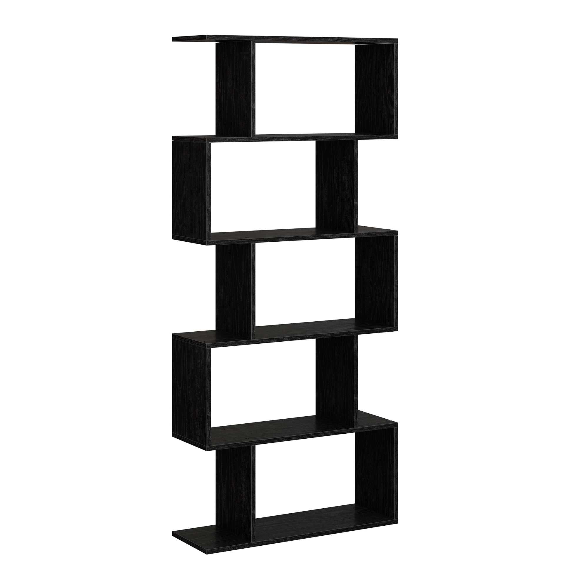 VASAGLE Bookshelf, 5-Tier Bookcase, Tall Display Shelf, Freestanding ...