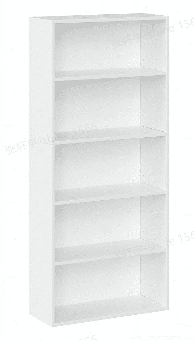 White 5-Tier Adjustable Kids' Bookcase with Durable Shelves