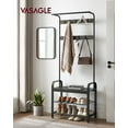 thumbnail image 1 of VASAGLE Coat Rack Hall Tree with Shoe Bench for Entryway Entryway Bench with Coat Rack Charcoal Gray and Black, 1 of 8