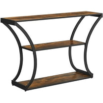 VASAGLE Console Table, Sofa Table, Entryway Table with Curved Frames, Long Table Top, 2 Open Shelves