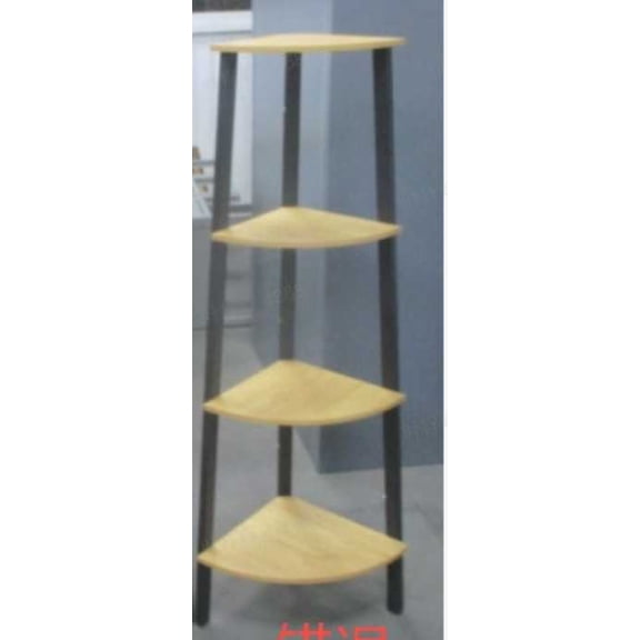 VASAGLE Corner Shelf Stand, 4-Tier Corner Bookshelf, Modern basic Ladder Shelf, Plant Stand for Living Room, Office, Kitchen, Straw Yellow and Matte Black