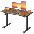 thumbnail image 1 of VASAGLE Electric Standing Desk, Height Adjustable Desk, Sedentary Reminder, 4 Memory Heights, for Home Office, 47.2 x 23.6 Inches, Rustic Brown, 1 of 5