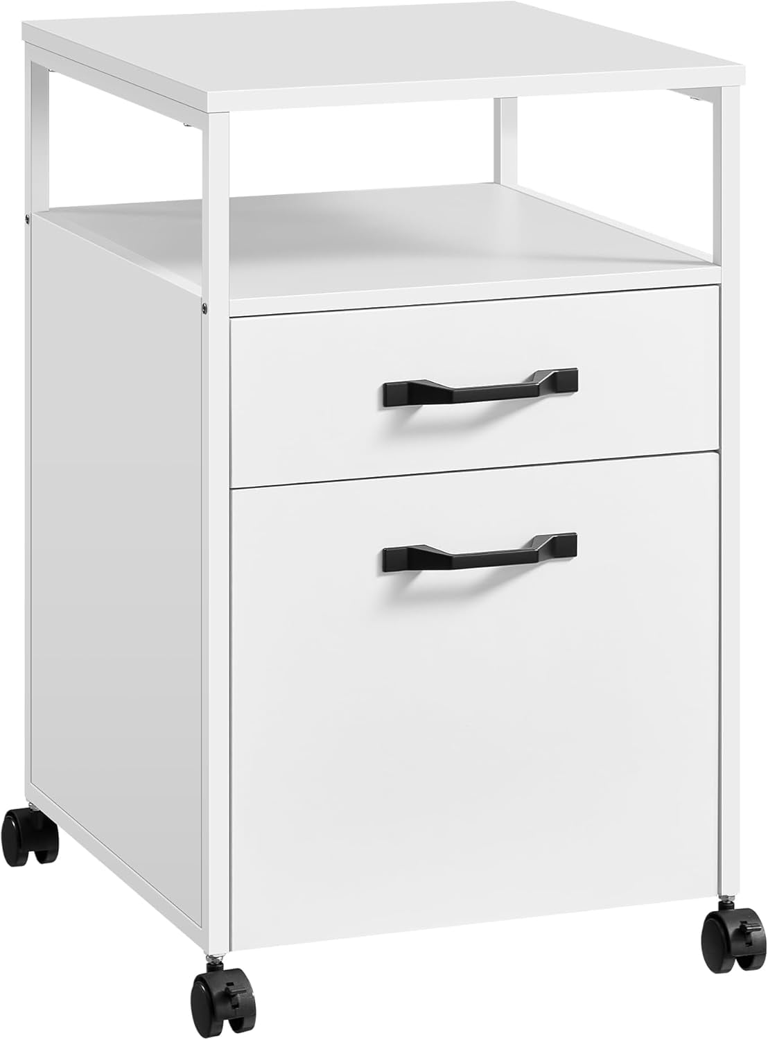 VASAGLE File Cabinet, Mobile Filing Cabinet with Wheels, 2 Drawers ...