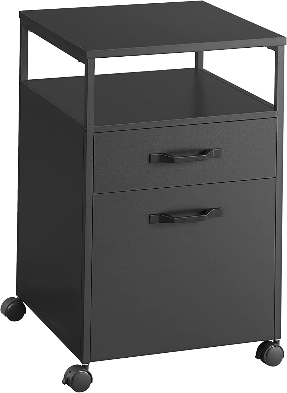VASAGLE File Mobile Filing with Wheels 2 Drawers Open
