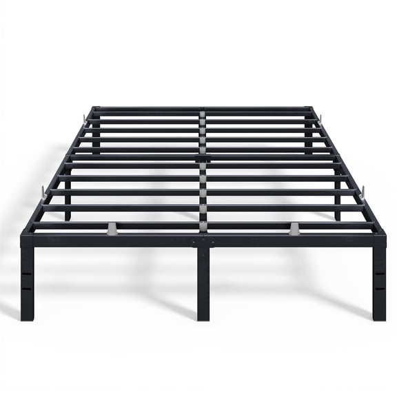 VASAGLE Full Metal Bed Frame 14 Inches Tall, 1100 lb Weight Capacity, No Box Spring Needed, with Under-Bed Storage, Easy Setup, Matte Black