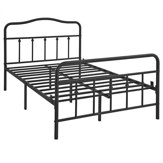 VASAGLE Full Size Metal Bed Frame with Headboard for Bedroom, Footboard ...