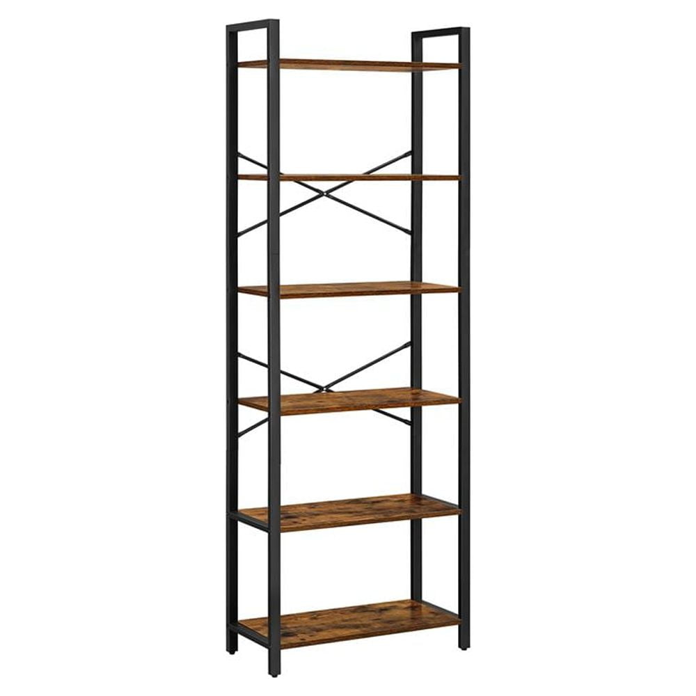 VASAGLE Industrial 6Tier Bookshelf with Steel Frame