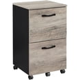 thumbnail image 1 of VASAGLE Industrial File Cabinet with 2 Drawers, Rolling Office Filing Cabinet, Greige and Black, 1 of 8