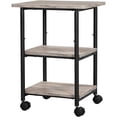 thumbnail image 1 of VASAGLE Industrial Printer Stand 3-Tier Machine Cart with Wheels and Adjustable Table Top Greige and Black, 1 of 9