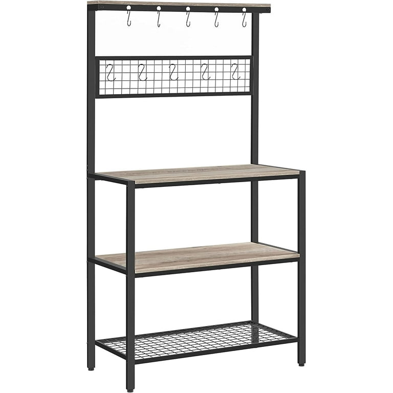 YITAHOME White Gold Kitchen Microwave Stand Bakers Rack, Coffee Bar Wine  Storage Utility Shelf for Liquor Glasses Appliance Spices Modern  Freestanding