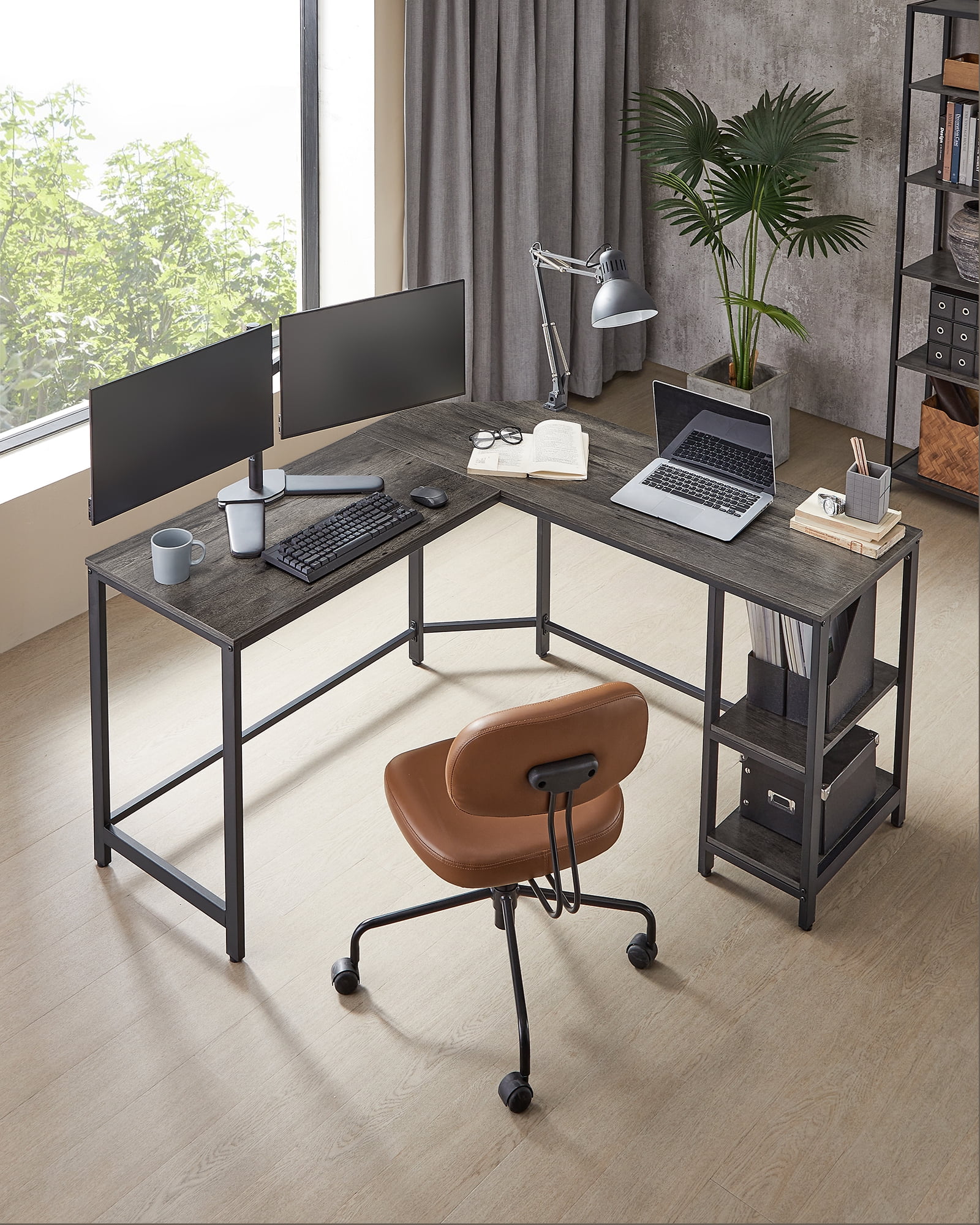 VASAGLE LShaped Computer Desk Corner Desk