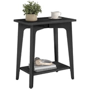 VASAGLE MAEZO Collection - Side Table, 2-Tier Small Rectangular End Table, 11.8 x 18.9 x 21.8 Inches, Nightstand with Ta