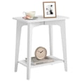 thumbnail image 1 of VASAGLE MAEZO Collection - Side Table, 2-Tier Small Rectangular End Table, 11.8 x 18.9 x 21.8 Inches, Nightstand with Tapered Legs, Curved Transitions, for Small Spaces, Cloud White, 1 of 6