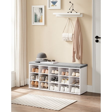 VASAGLE Shoe Bench with Cushion Storage Bench