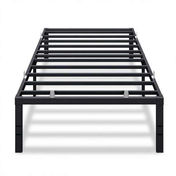 Vasagle Twin Metal Bed Frame 18 inches Tall, 550 lb Weight Capacity, No Box Spring Needed, with Under-Bed Storage, Easy Setup, Matte Black