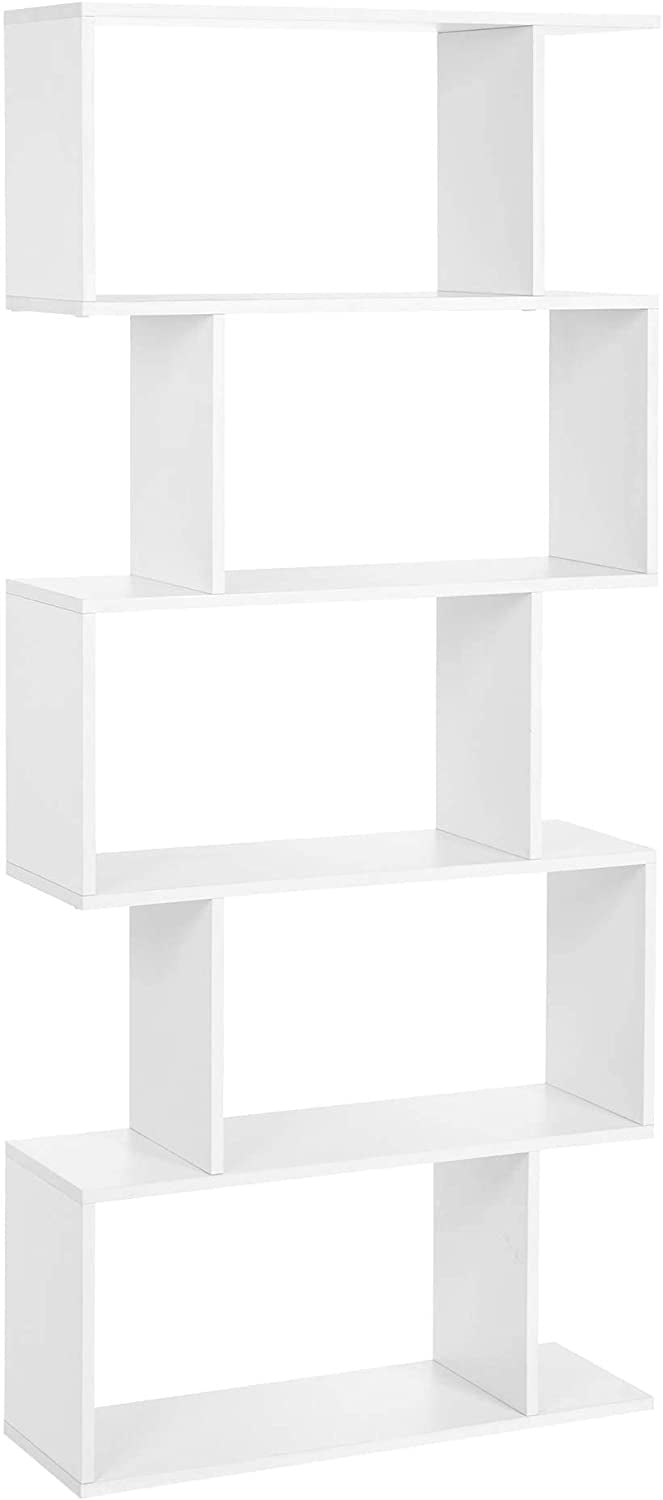 VASAGLE 5Tier Bookshelf, Wooden Book Furniture Shelves for Bedroom