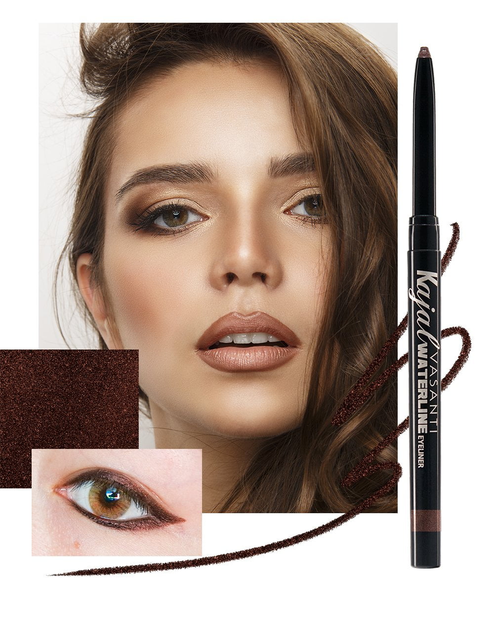 wet n wild Color Icon Kohl Eyeliner Pencil Dark Brown, Long Lasting, Highly  Pigmented, No Smudging, Smooth Soft Gliding, Eye Liner Makeup, Pretty in