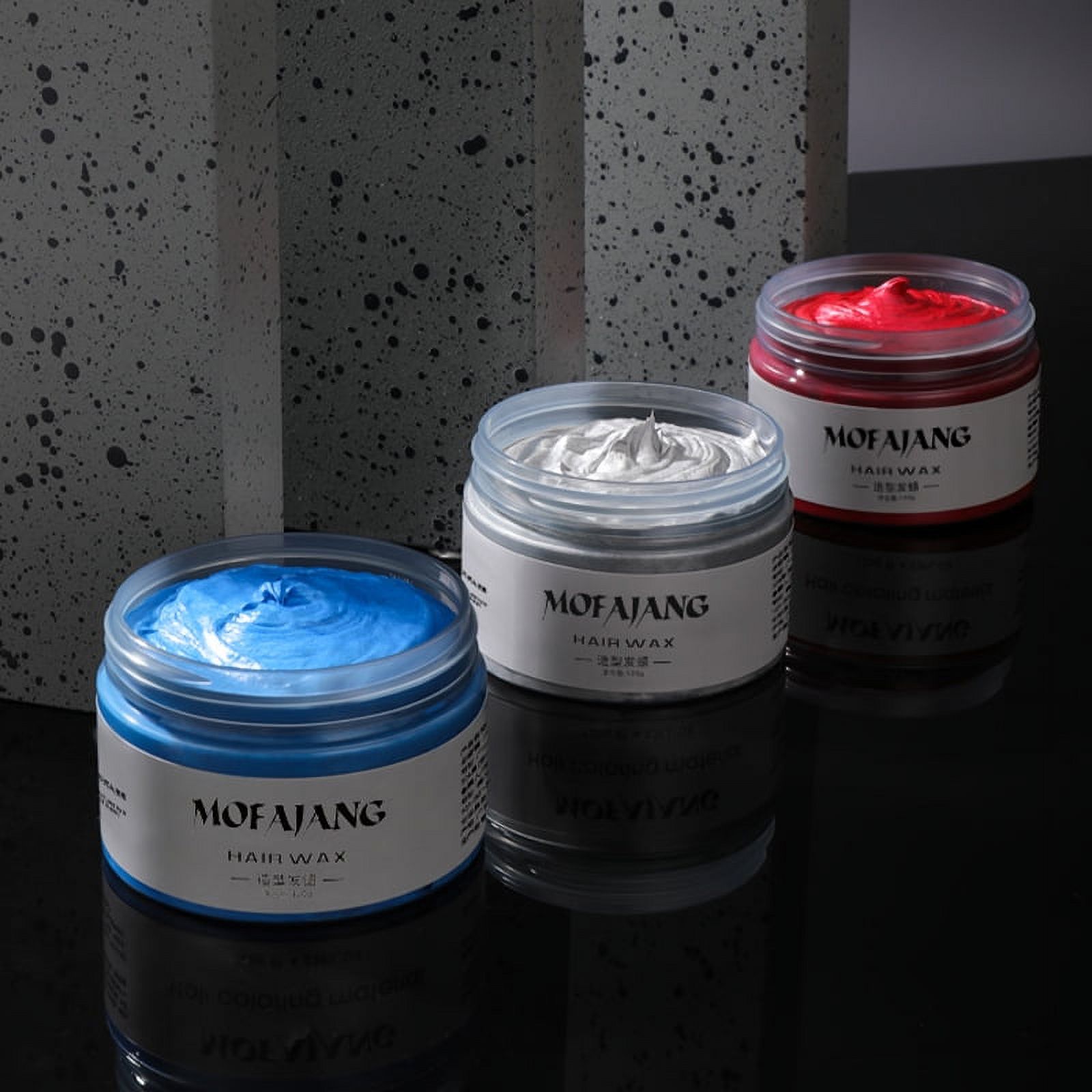 VASCWECD Temporary Styling Colorful Hair Wax, Luxury Coloring Mud Grey Hair Dye Wax,Washable