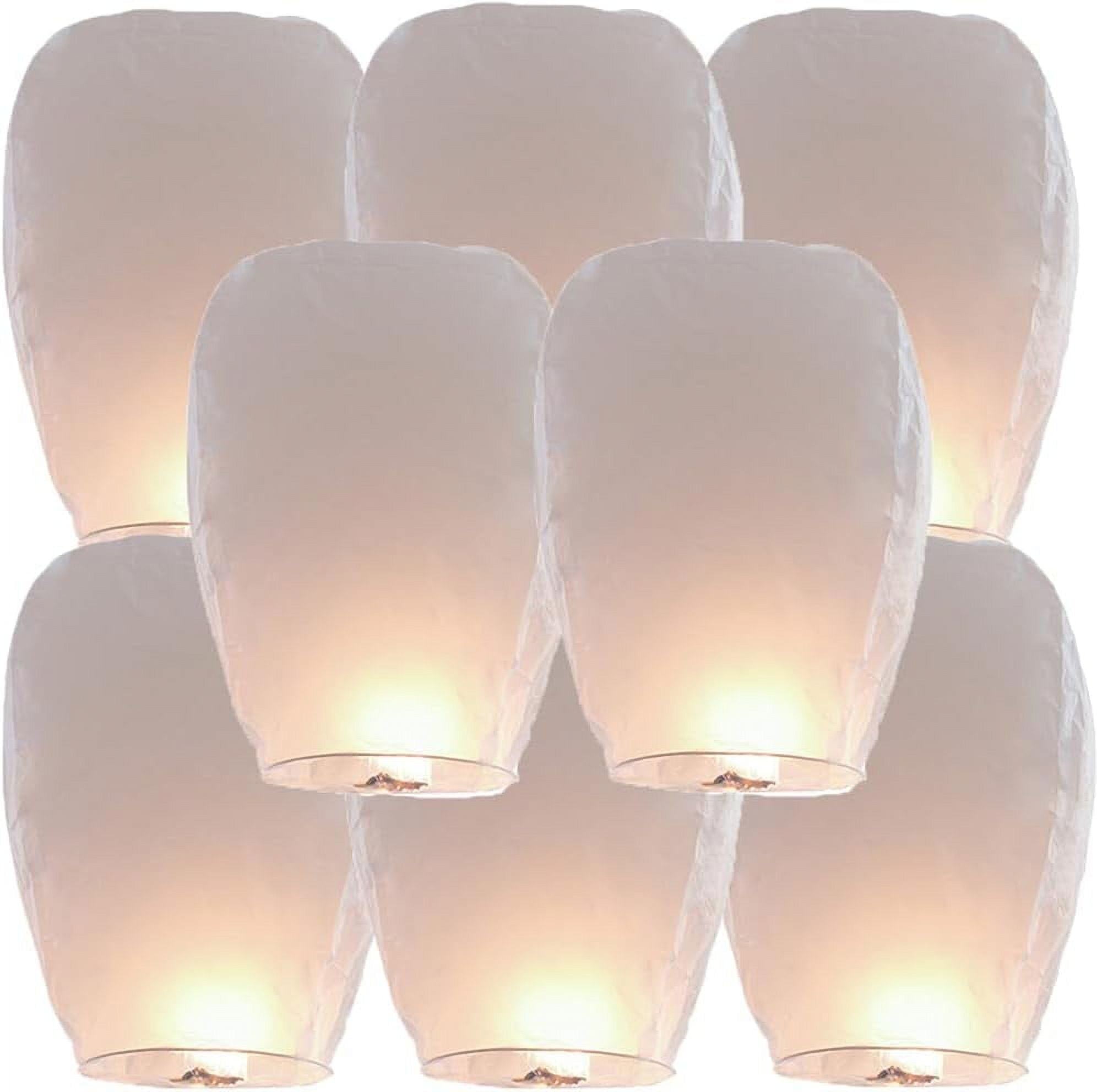 VASDEV 10 Pcs Chinese Paper Lanterns Biodegradable for Festivals, Wishes, Memorials, Funerals, Birthdays & PartiesDelivered by Walmart and arrives within 3 days.