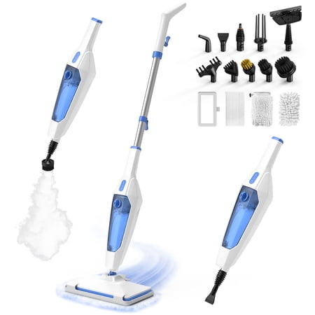 VASG Steam Mop, 14-in-1 Detachable Floor Steamer, 1300W Powerful Steam up to 228°F for Deep Cleaning, Multi-Purpose Handheld Steam Cleaner for Tile, Grout, Furniture, Carpet & Walls