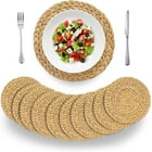 Mainstays Round Braided Placemat - Hedge Green - 14" Diameter, Polyester
