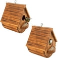 thumbnail image 1 of VASGOR Set of 2 Bird Houses for Outside,Outdoor Bird House Bird Families Bluebird Finch Cardinals Hanging Birdhouse for Garden, 1 of 9