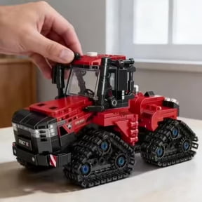 VASHU 1015pcs Tracked Vehicle Building Set with Tracks, Steering Wheel And Loading Device Heavy-Duty Vehicle Model Kit for Display, Birthday, Christmas, Building Blocks Gifts