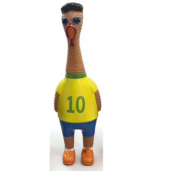 VASHU 12.6inch 2026 World Cup Rubber Chicken Latex Squeeze Screaming Chicken Prank Novelty Funny Prank Pet Toys for All Age Groups, Family