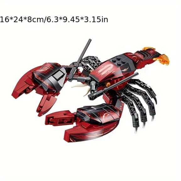 VASHU Marine Life Building Blocks Shark & Crab Model Building with DIY Assembly, Multicolor Animal Blocks for Learning, Crab & Shark Models for Decor, Aquarium Display, Particle